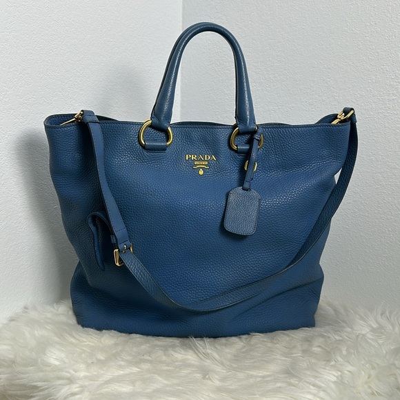 💯 Authentic Prada Two-Way Leather Tote Bag🍀 - Picture 3 of 17